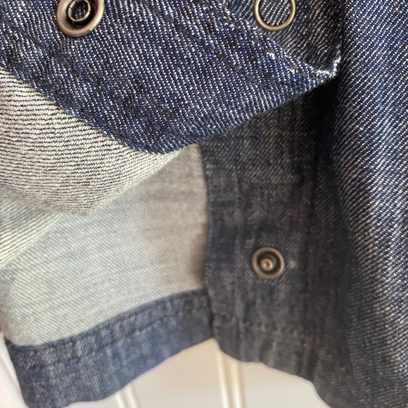 Lucky Brand True Indigo peplum top SIZE SMALL - Picture 4 of 8